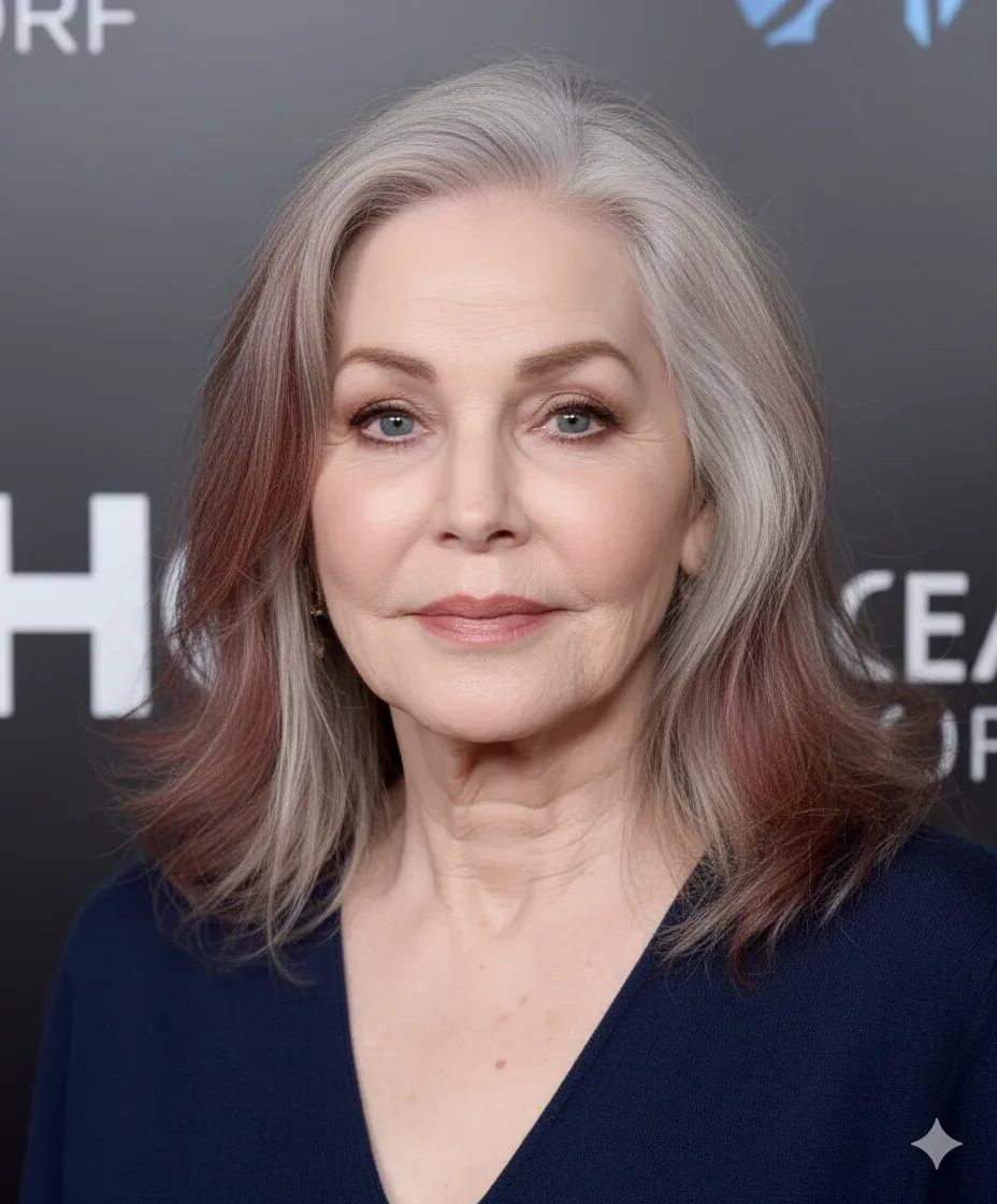 What Priscilla Presley would've looked like without her botched surgery at roughly the same event as above