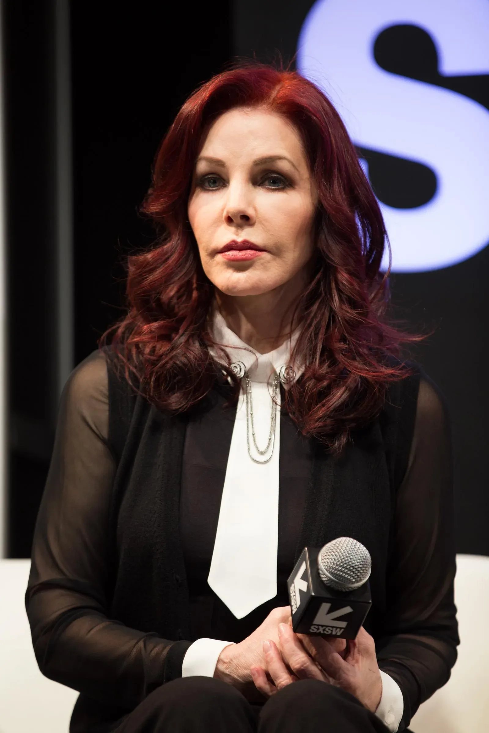 Priscilla Presley attends the "Elvis Presley: The Searcher" film panel at the SXSW Festival on March 14, 2018, in Austin, Texas