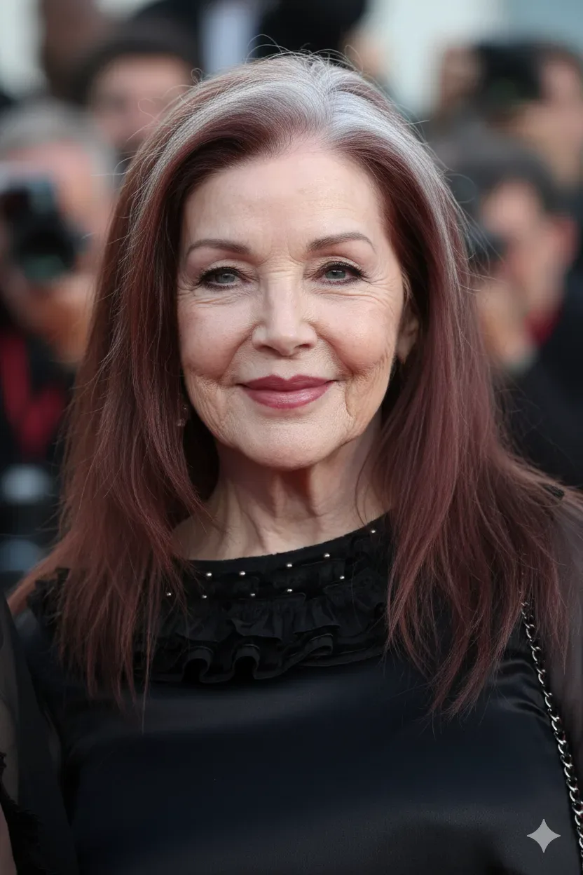 What Priscilla Presley would've looked like without her botched surgery at the same event as above