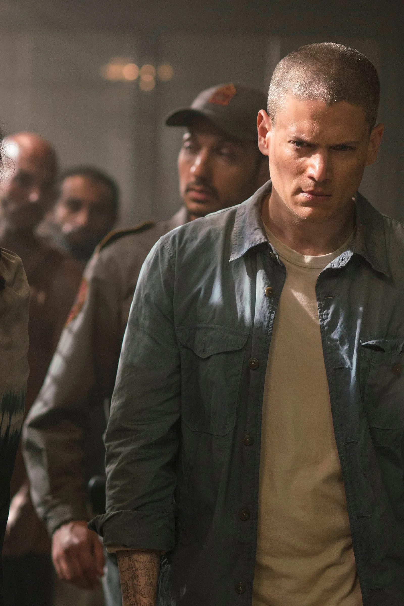 Wentworth Miller on the set of "Prison Break," 2016