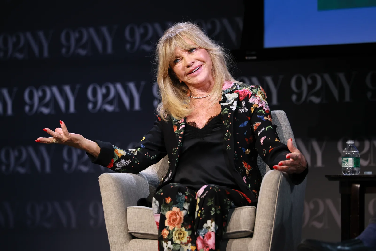 Hawn spoke at 92NY in New York City on May 5, 2026. Weeks earlier, she told People that the right material could bring her back to acting.