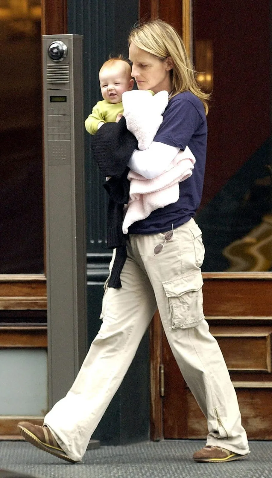 Helen Hunt spotted with her daughter on October 30, 2004, in New York.