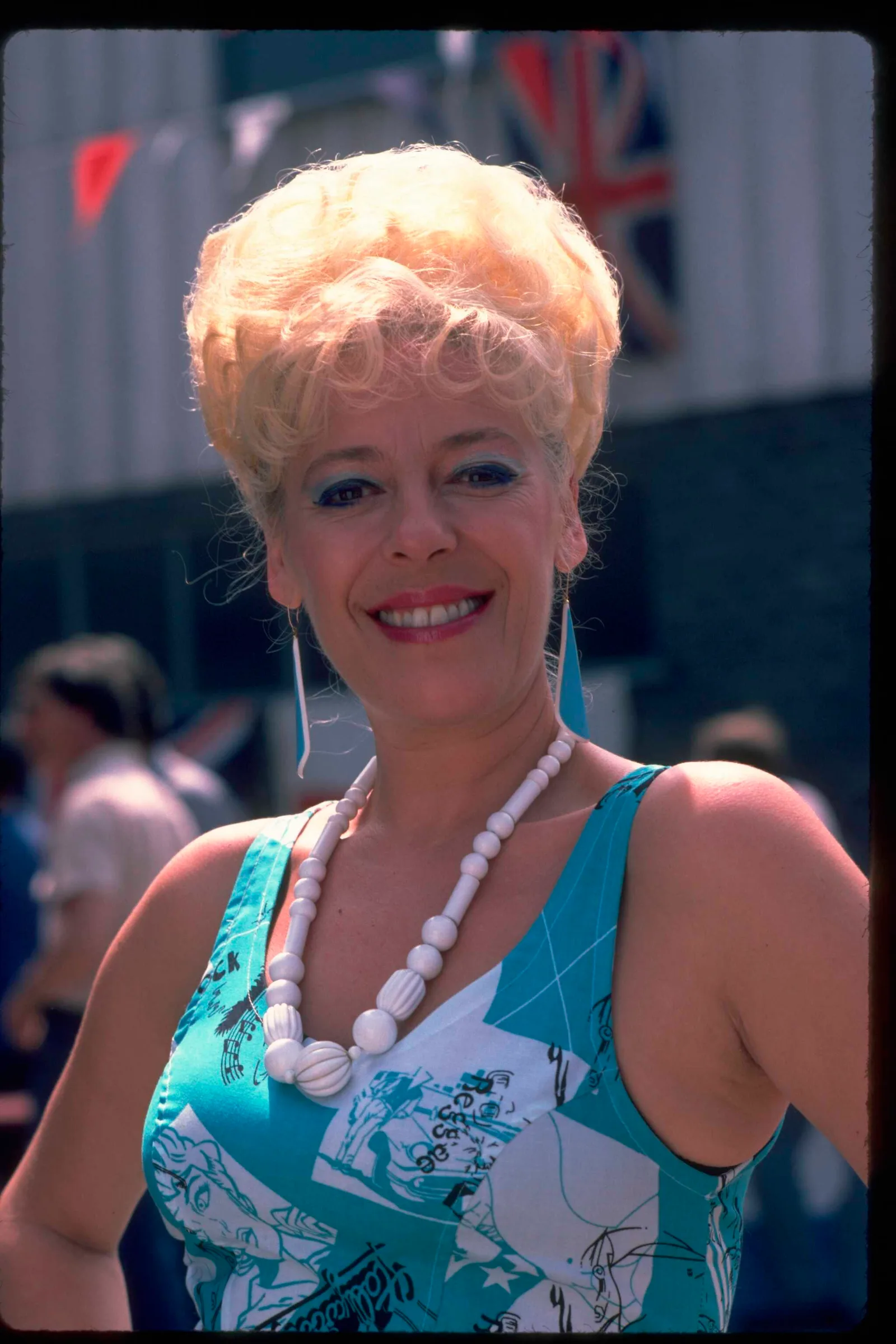 The actress on the set of "Coronation Street," 1984