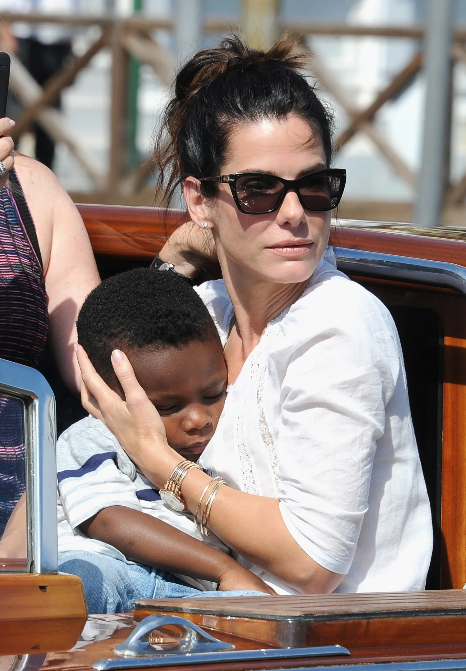 Sandra Bullock and Louis Bullock during the 70th Venice International Film Festival on August 27, 2013 in Venice, Italy.