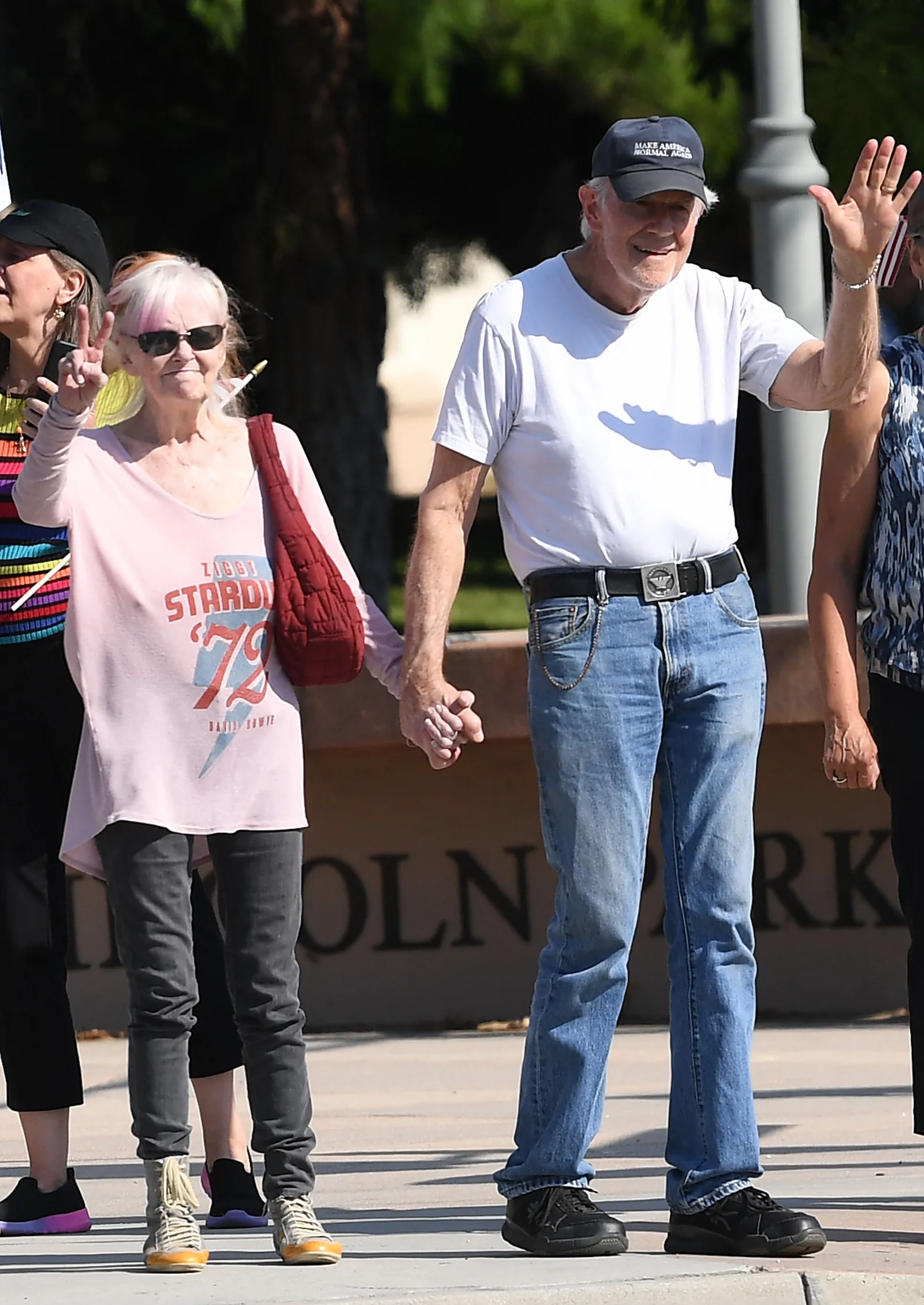 Shelley Fabares and Mike Farrell out and about on July 18, 2025, in Los Angeles, California