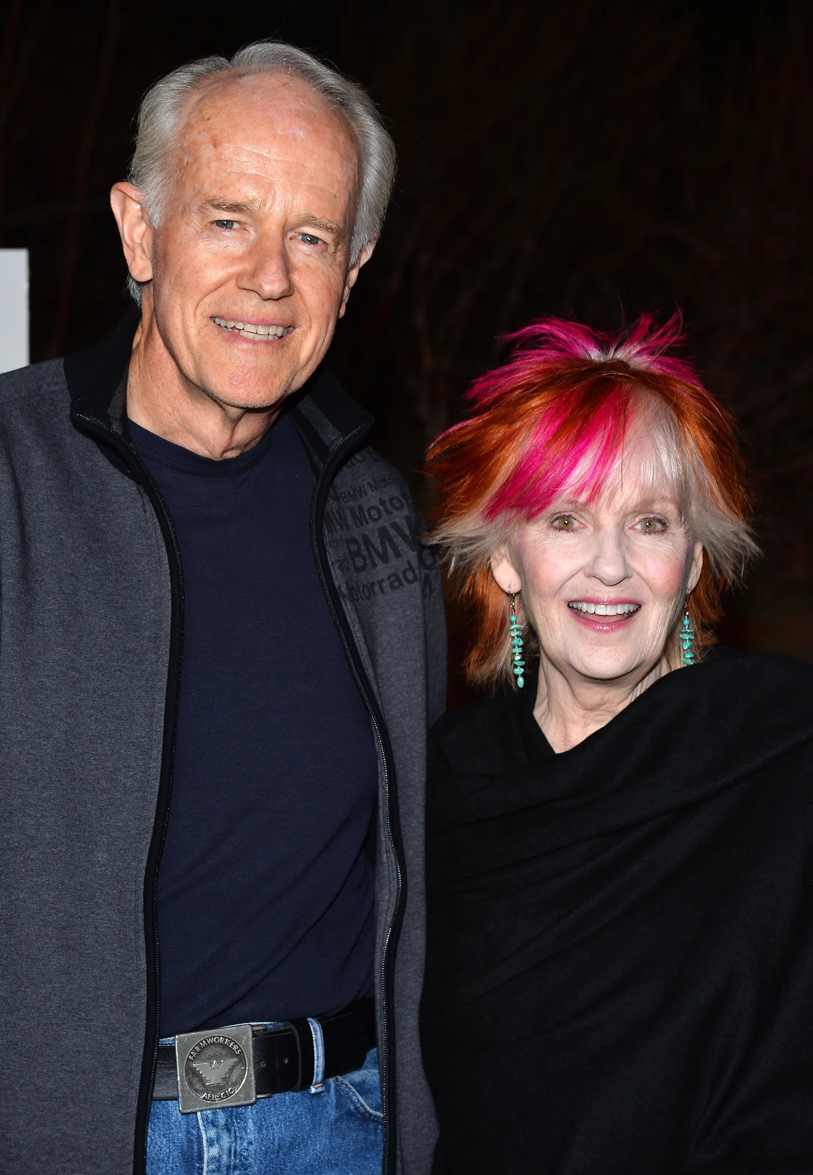 Mike Farrell and his wife, actress Shelley Fabares at Griffith Park on February 24, 2014 in Los Angeles, California