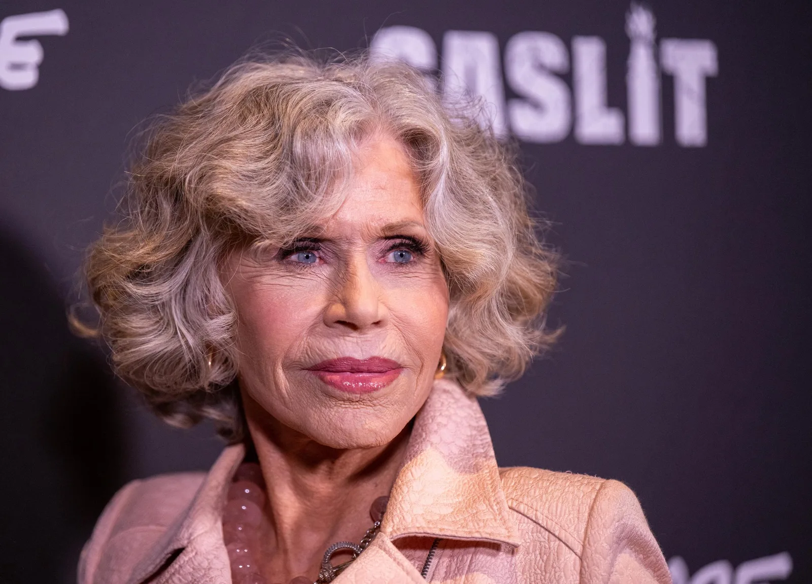 Jane Fonda poses during the premiere of Gaslit in Santa Monica, California, in 2026.