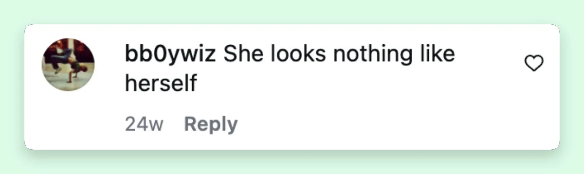 Social media reactions reflected ongoing discussion about Carrie Underwood's evolving appearance, as many users compared recent photos with older images.