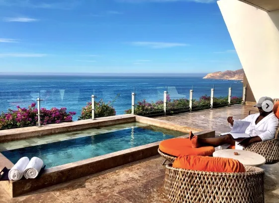 A photo of Blair Underwood during a family vacation, posted on July 22, 2019.