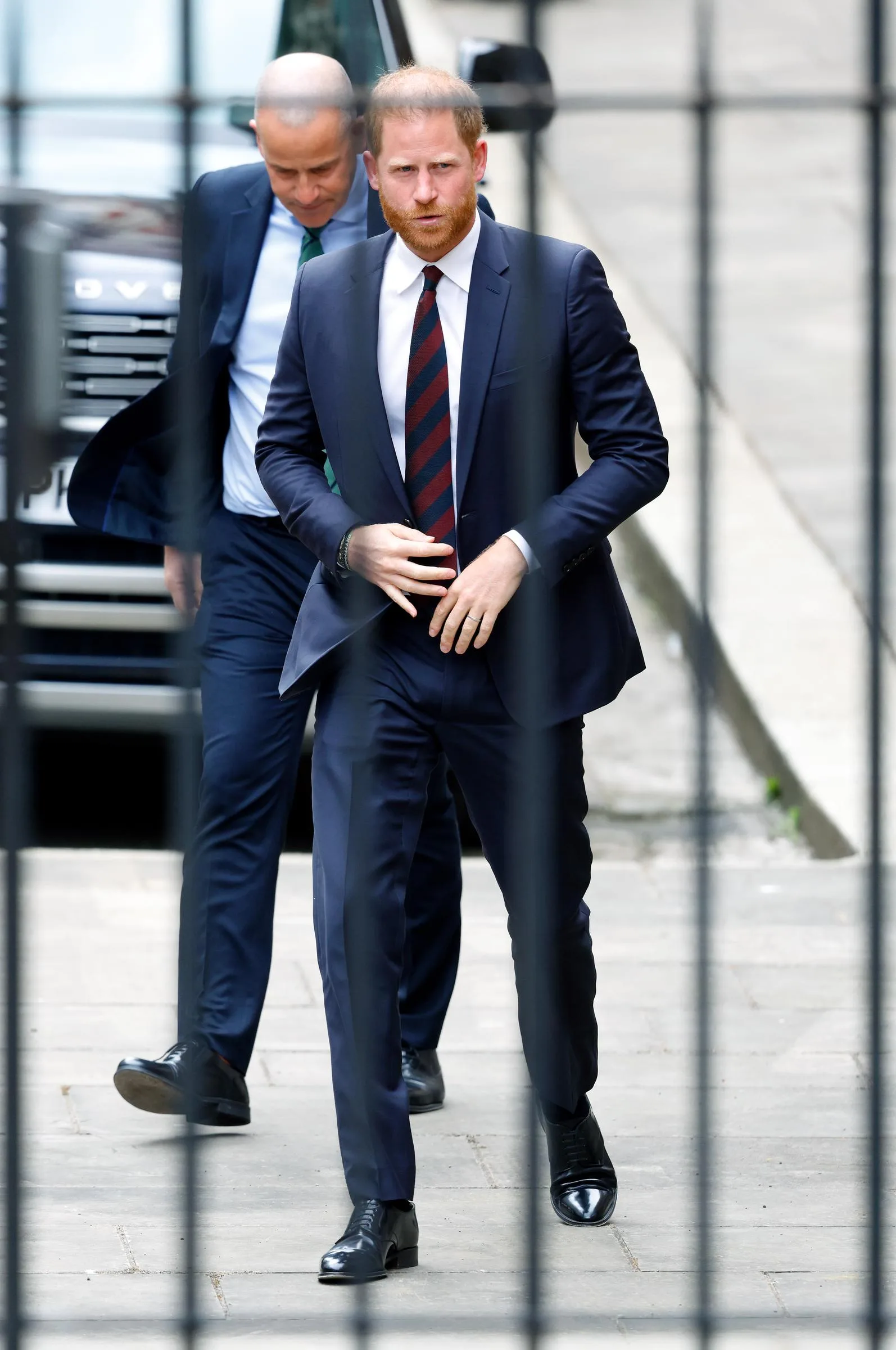 Prince Harry attends the second day of his U.K. court hearing over reduced security on April 9, 2025