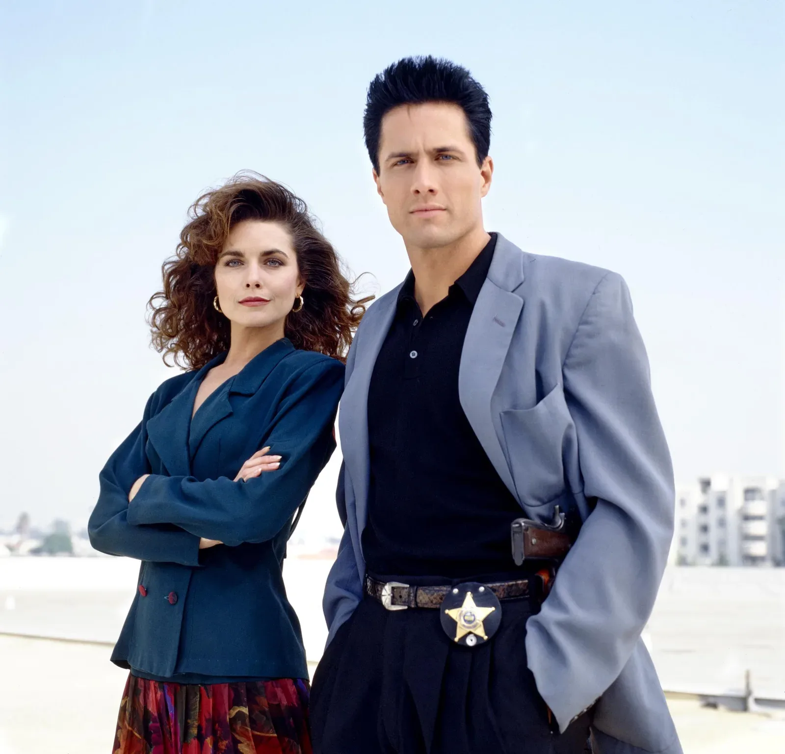 Rob Estes with co-actor Mitzi Kapture on November 7, 1991