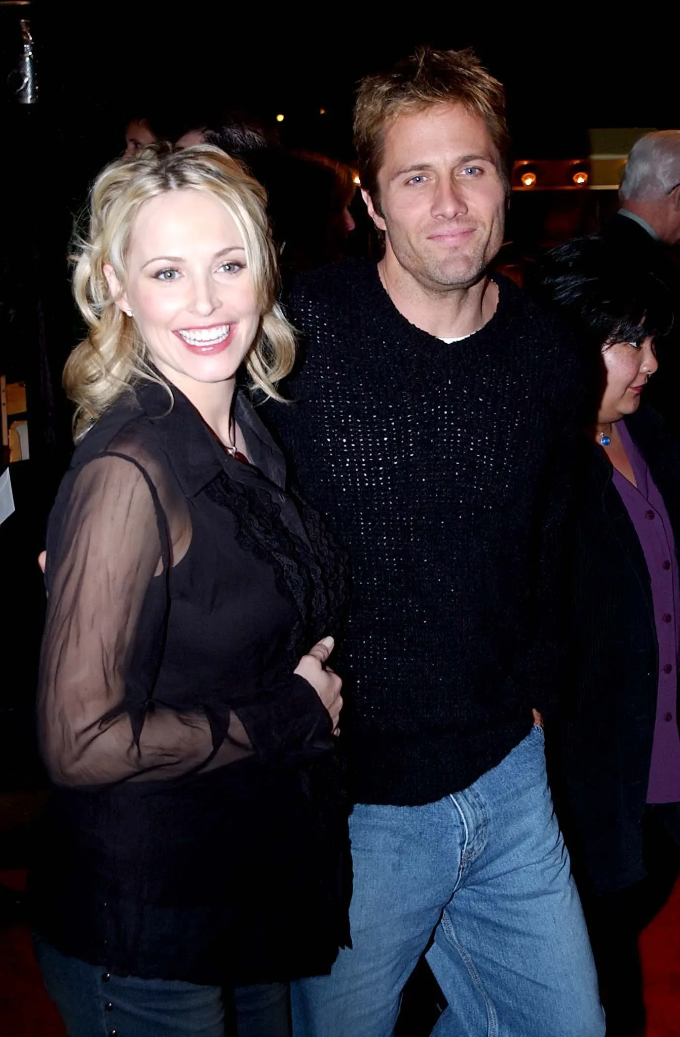 The actor and Josie Bissett attend the "Orange County" premiere on January 7, 2002