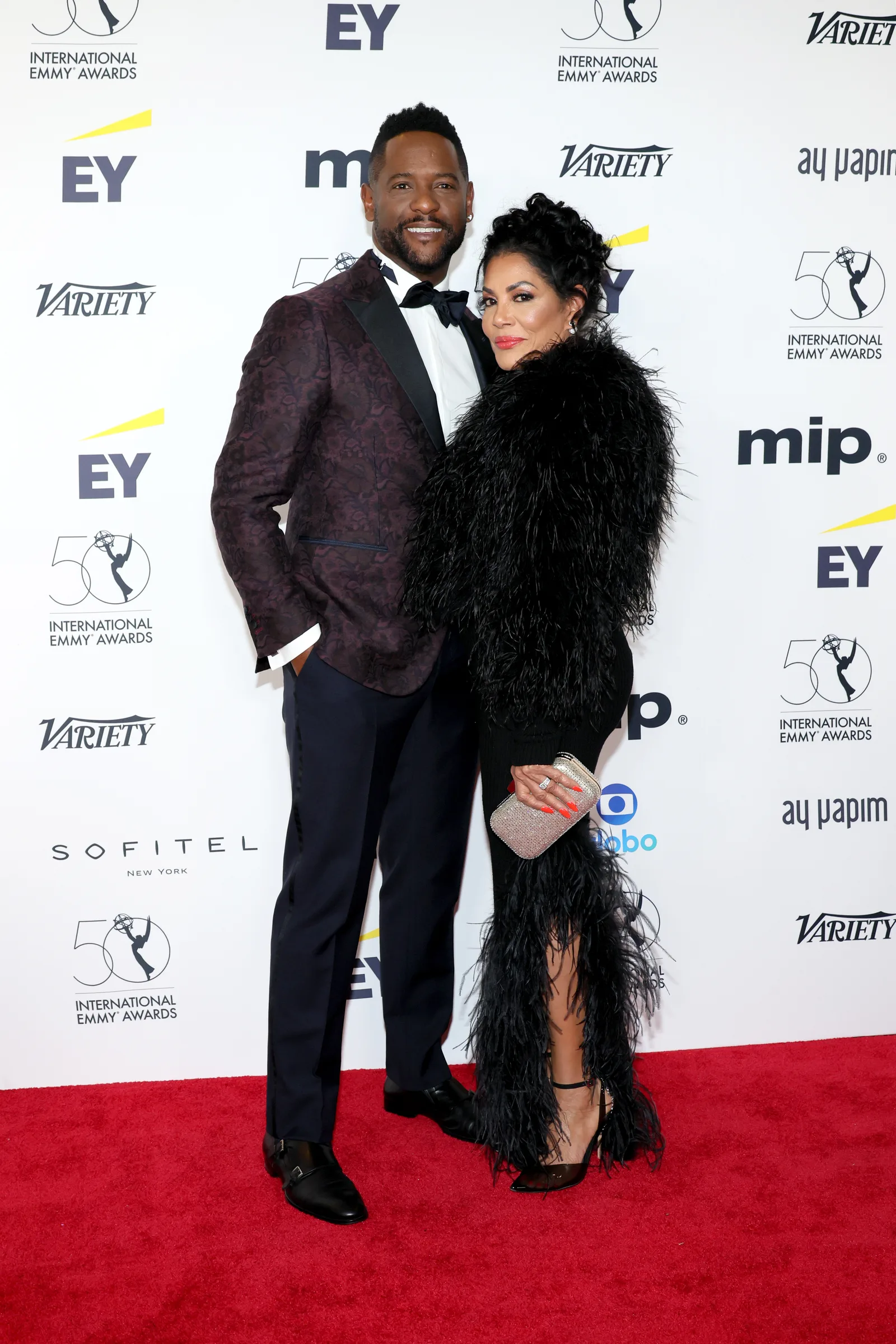Blair Underwood and Josie Hart at the 50th International Emmy Awards in New York City on November 21, 2022.
