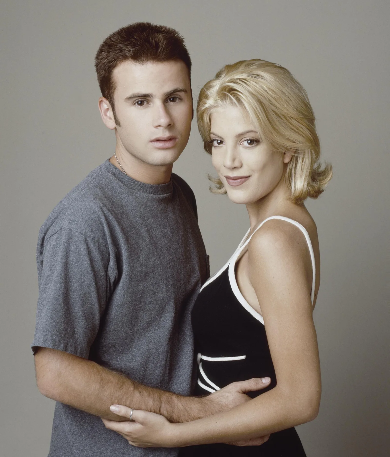 Ray Pruit and Donna Martin during their time on "Beverly Hills, 90210." Their romance initially made them one of the show's most popular couples before Ray's storyline took a darker turn.