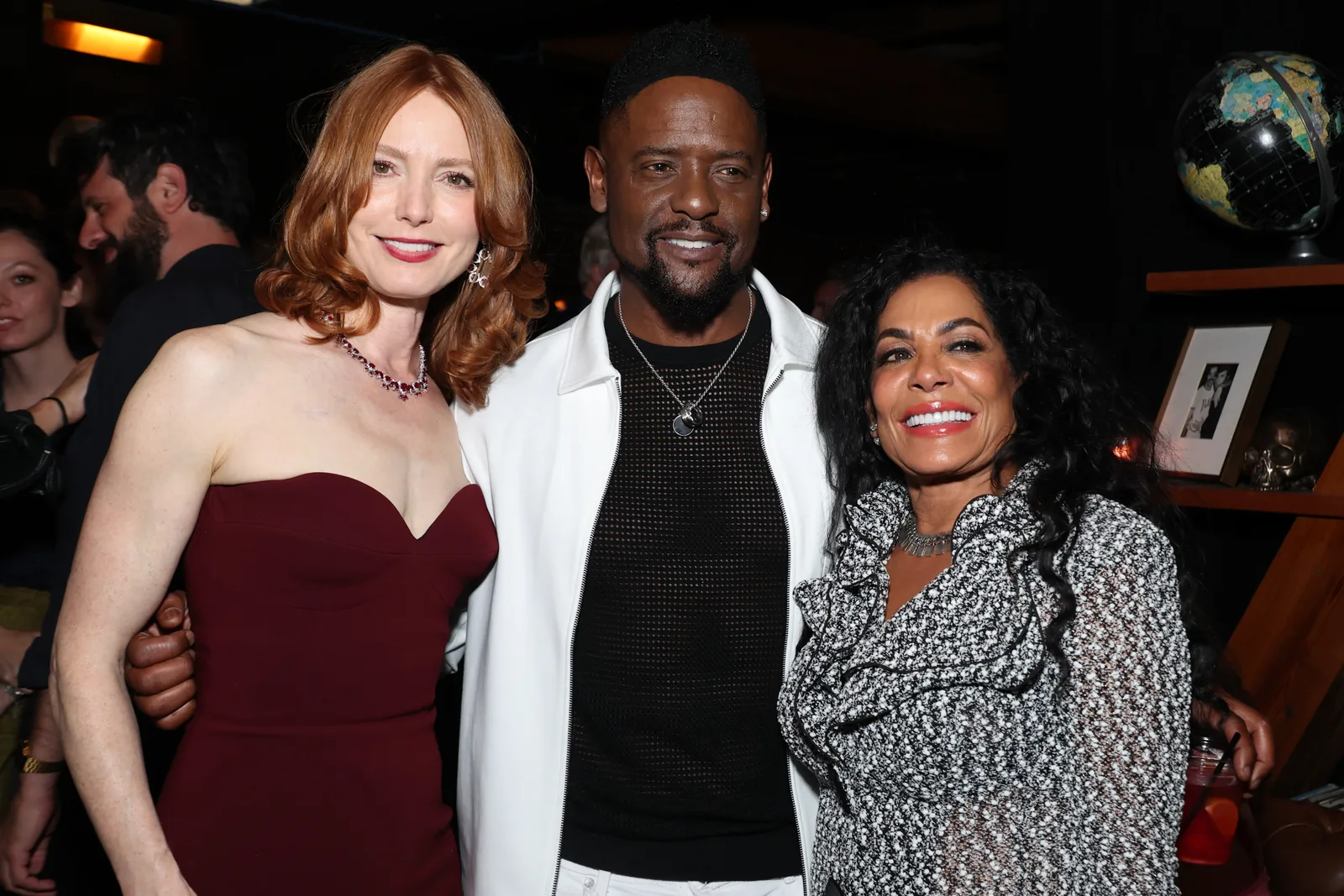 Alicia Witt, Blair Underwood and Josie Hart at the afterparty for the Los Angeles premiere of "Longlegs" in Hollywood, California on July 8, 2024.