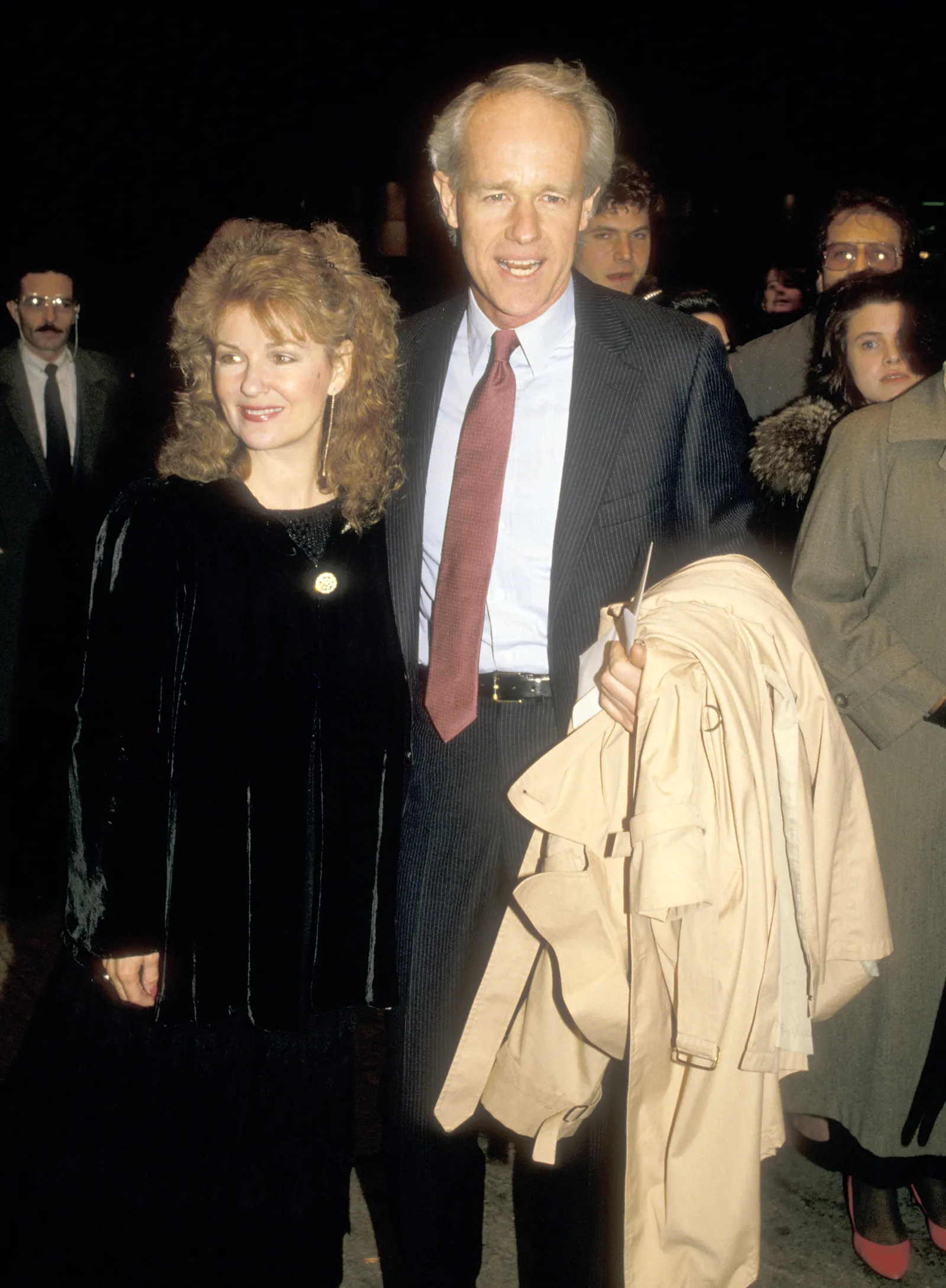 Shelley Fabares and Mike Farrell during the "Dominick and Eugene" New York City premiere on March 14, 1988, in New York City, New York