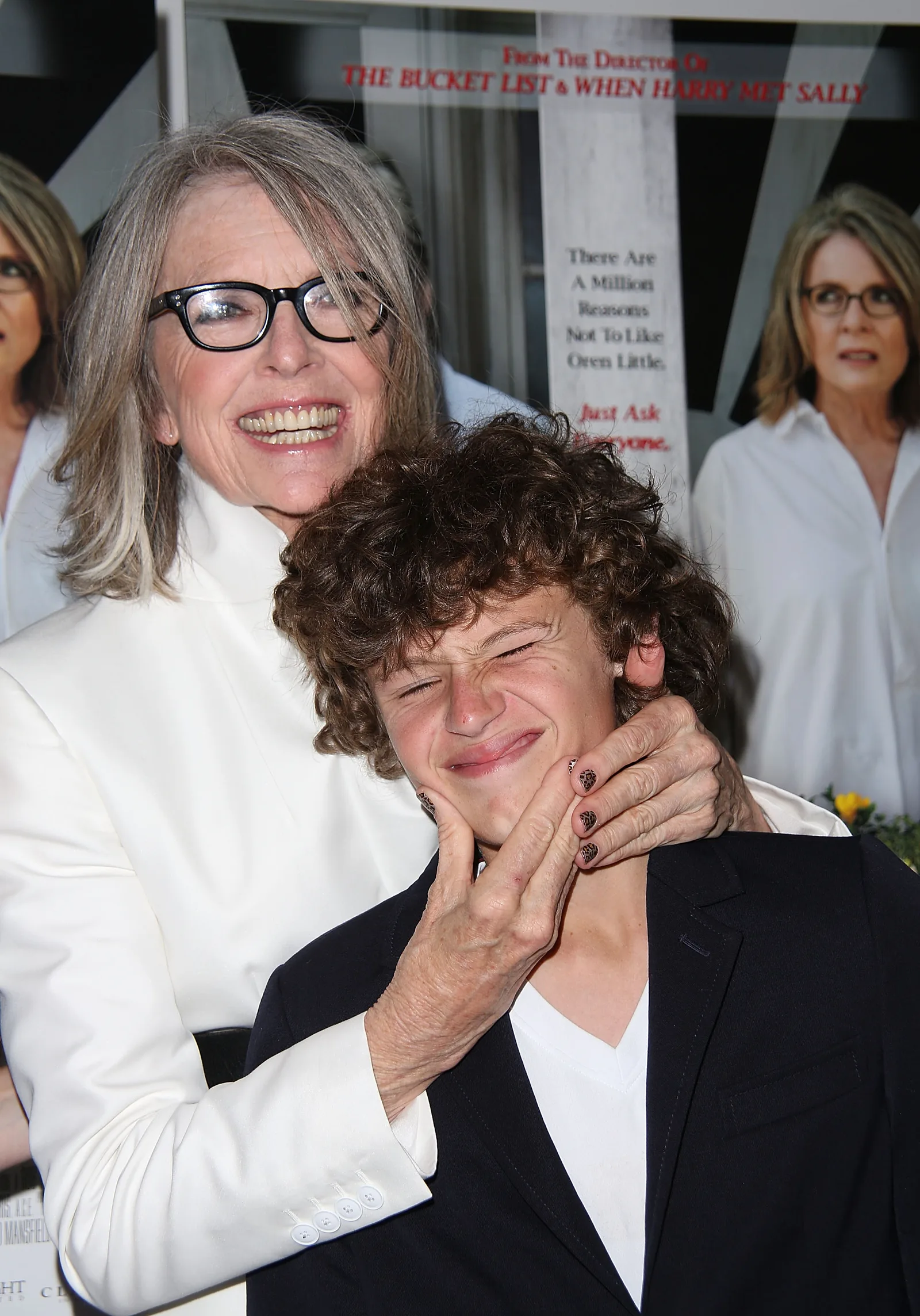 Diane Keaton and her son Duke Keaton attend the "And So It Goes" premiere at Guild Hall on July 6, 2014
