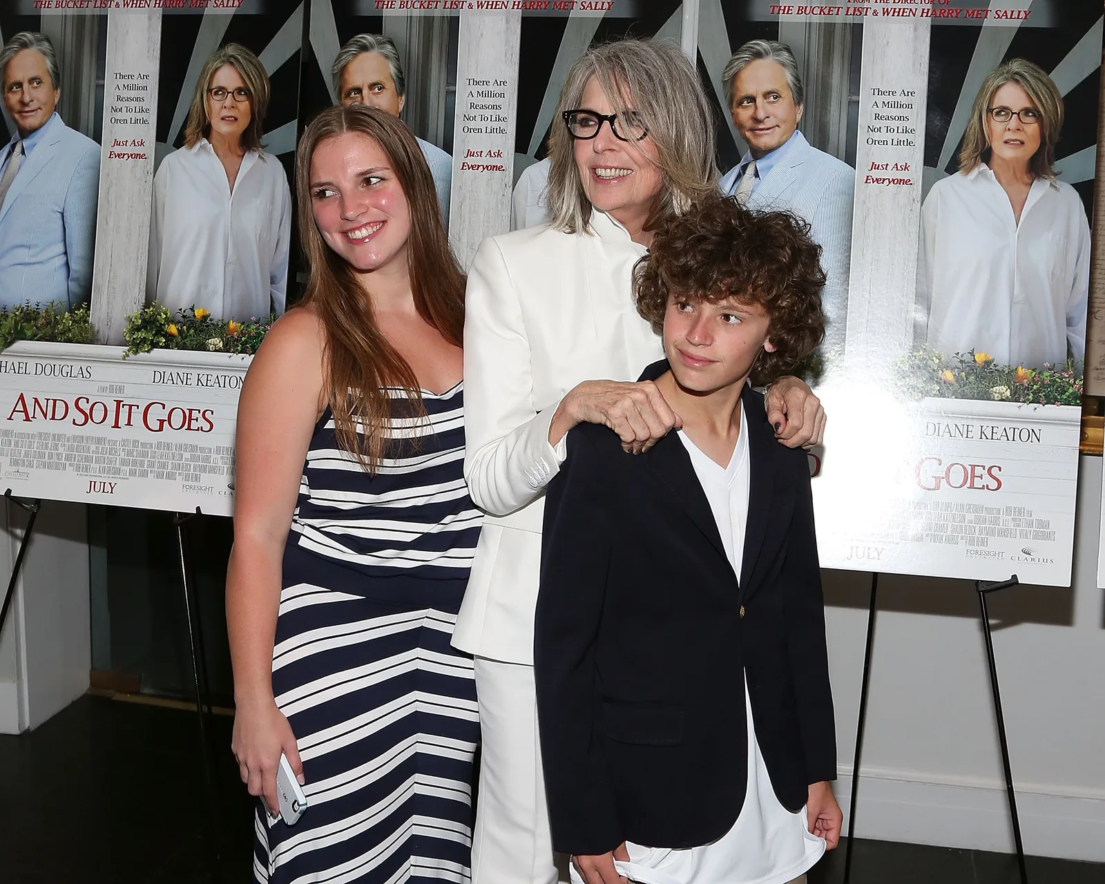 Dexter, Diane, and Duke Keaton at Easthampton Guild Hall on July 6, 2014