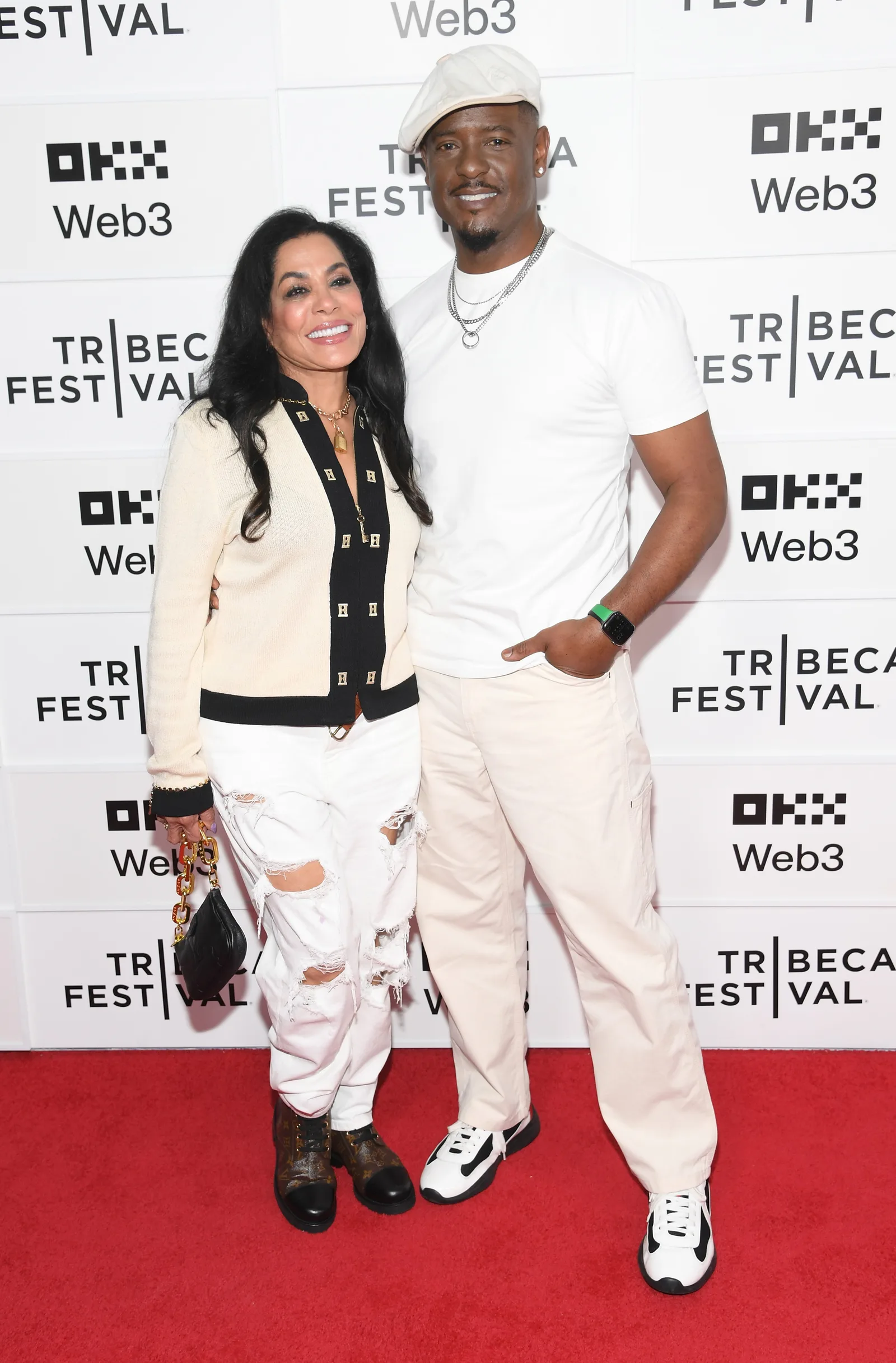 Josie Hart and Blair Underwood at the premiere of "One Spoon of Chocolate" during the Tribeca Festival in New York City on June 8, 2025.