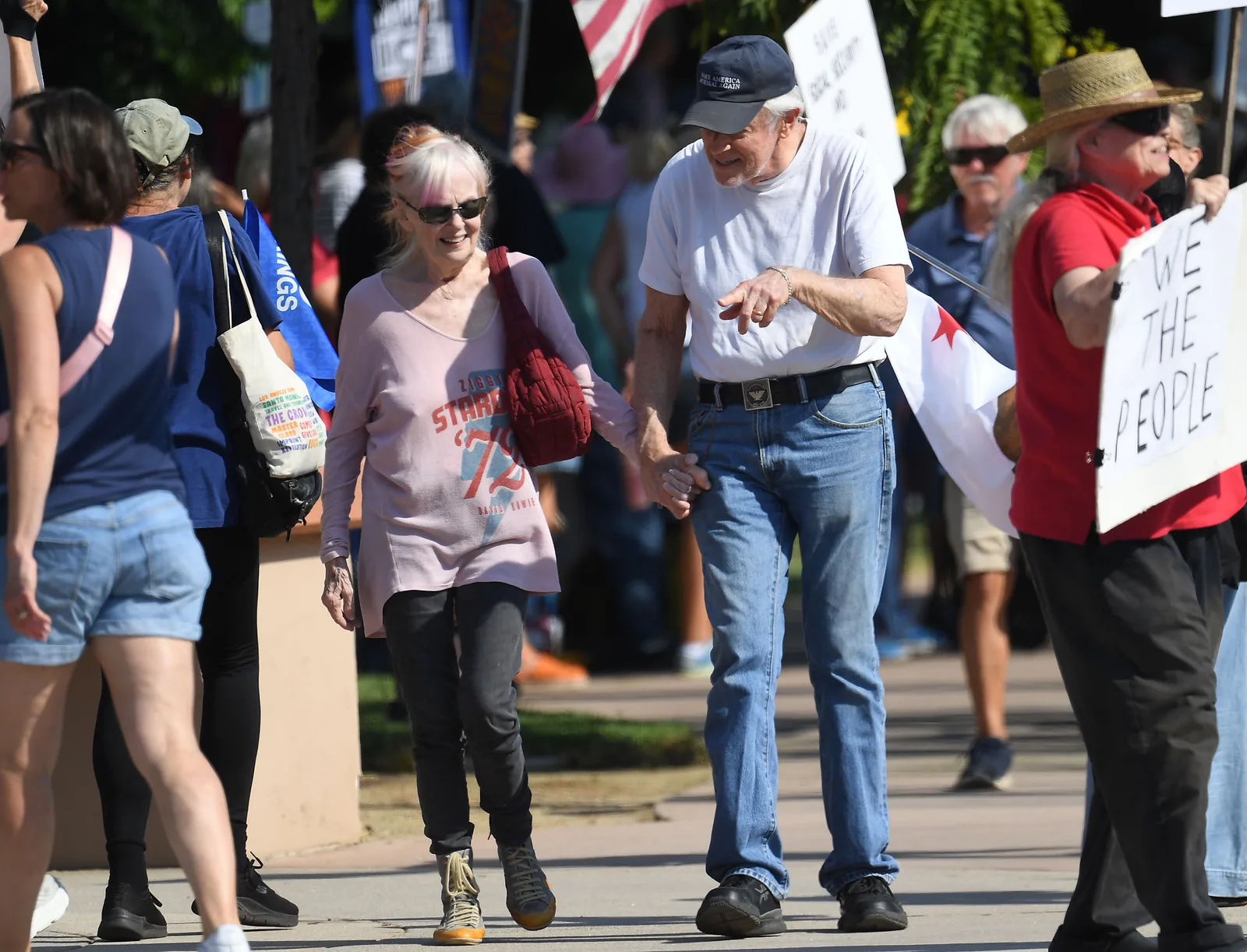 Shelley Fabares and Mike Farrell out and about on July 18, 2025, in Los Angeles, California