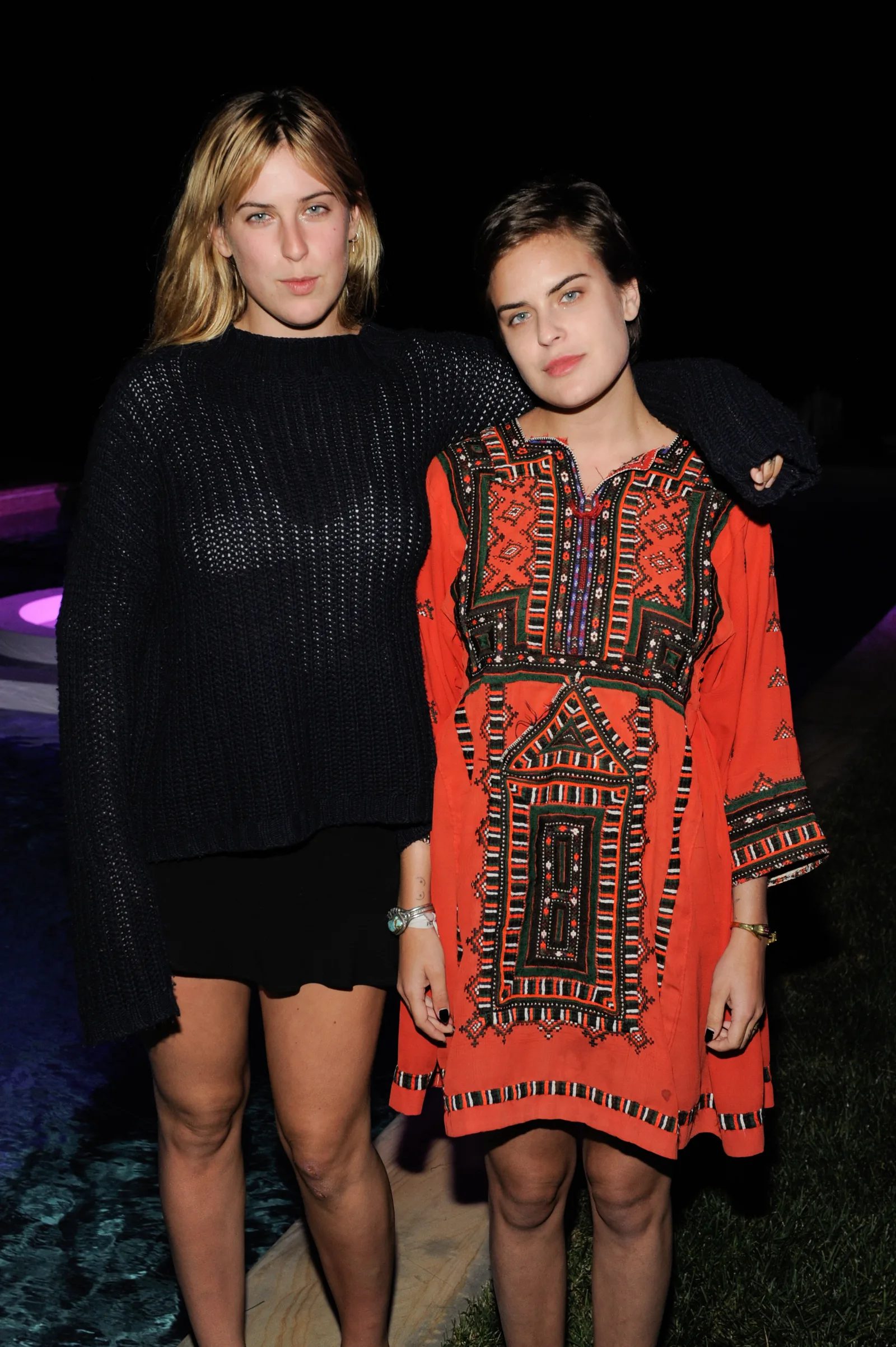 Tallulah Willis and sister Scout Willis pose together in 2015, years before Tallulah's engagement to Justin Acee and her eventual walk down the aisle in a custom Balenciaga gown.