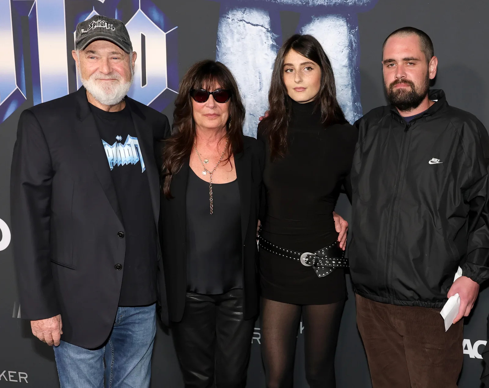 Rob, Michele, Romy, and Nick Reiner attend the premiere of "Spinal Tap II: The End Continues" in Los Angeles on September 9, 2025.