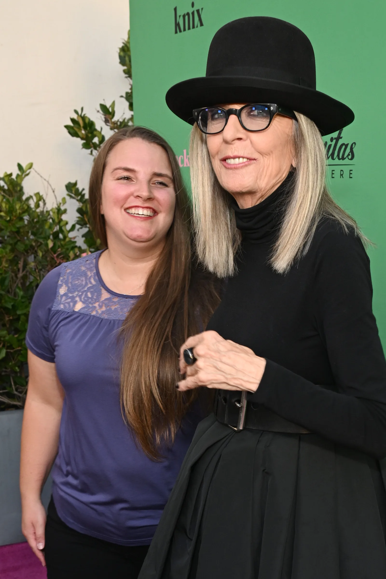 Dexter White and Diane Keaton attend the NeueHouse x Mack & Rita Premiere at NeueHouse Los Angeles on August 10, 2022