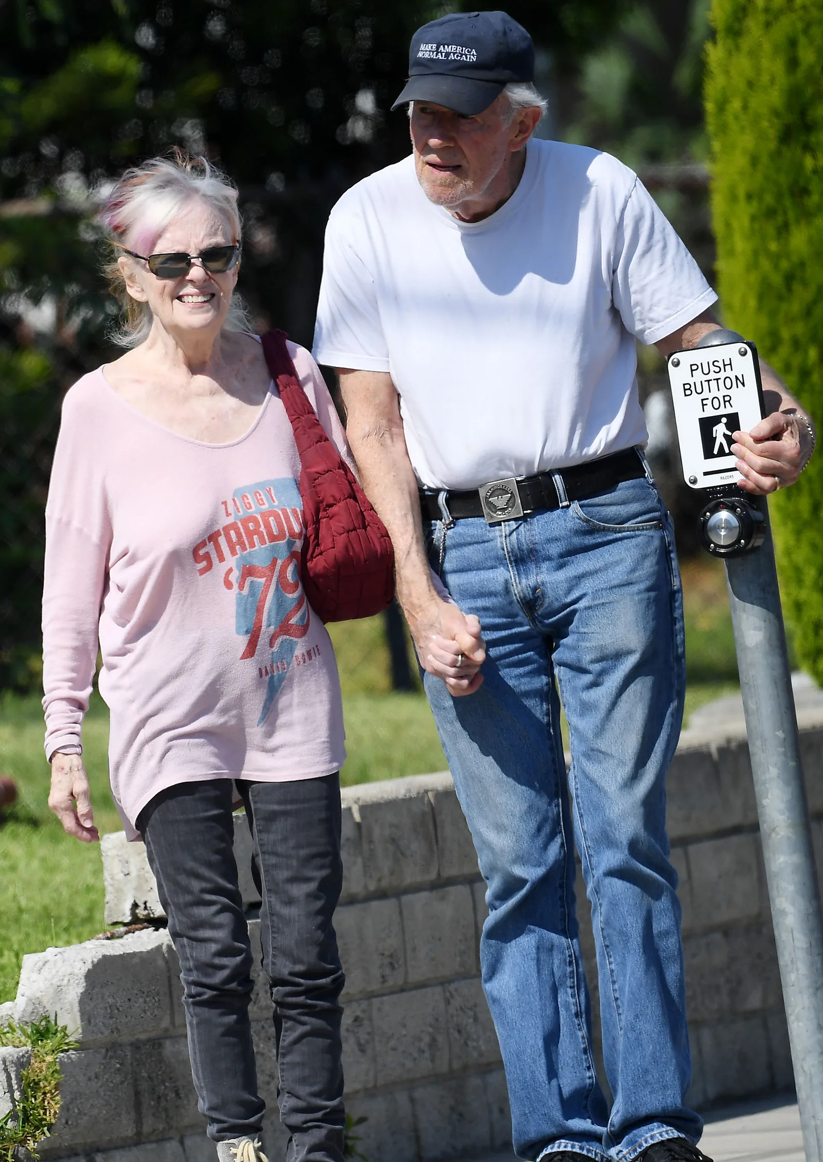 Shelley Fabares and Mike Farrell out and about on July 18, 2025, in Los Angeles, California
