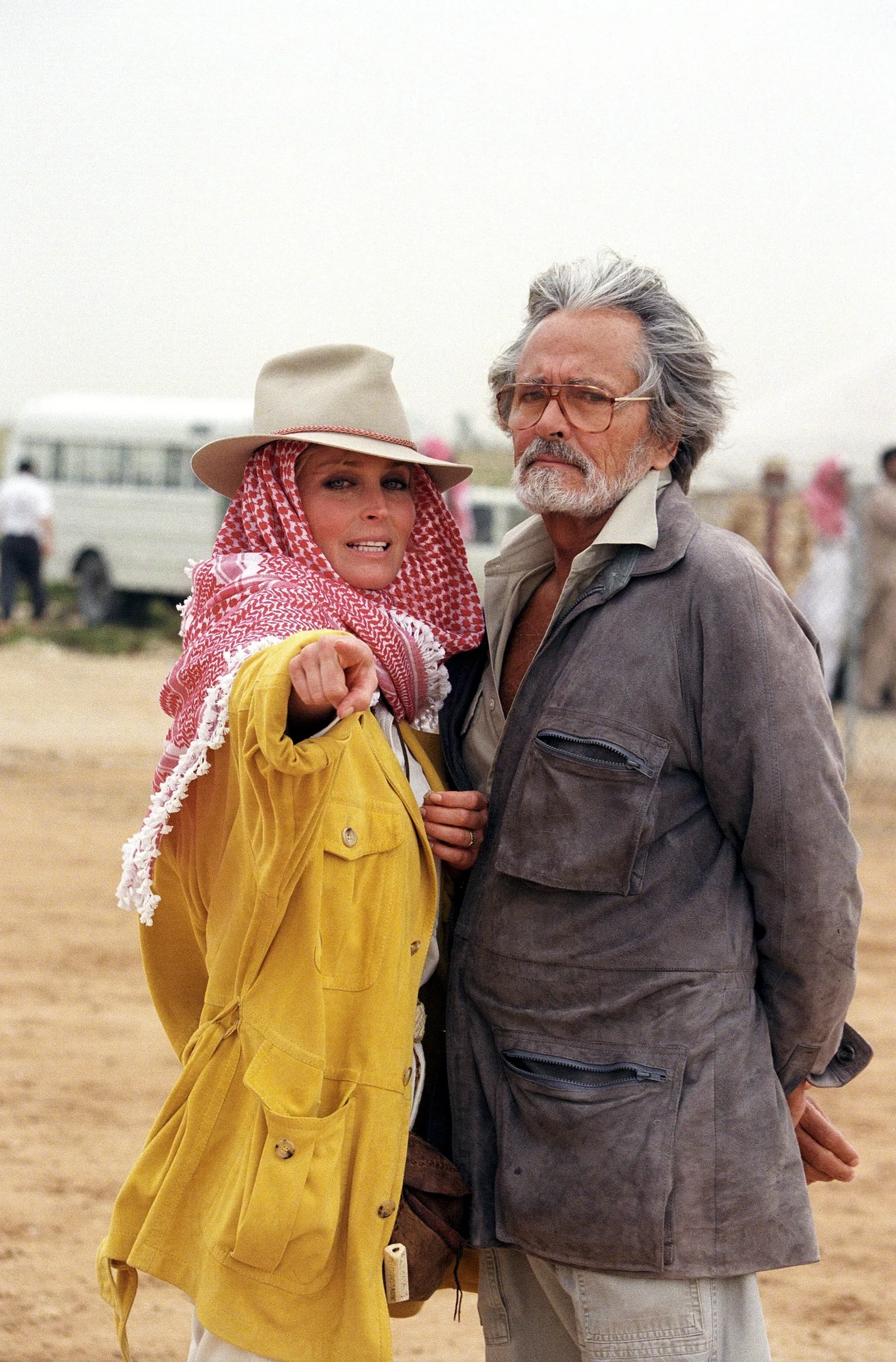 John and Bo Derek in Qatar on March 23, 1996.