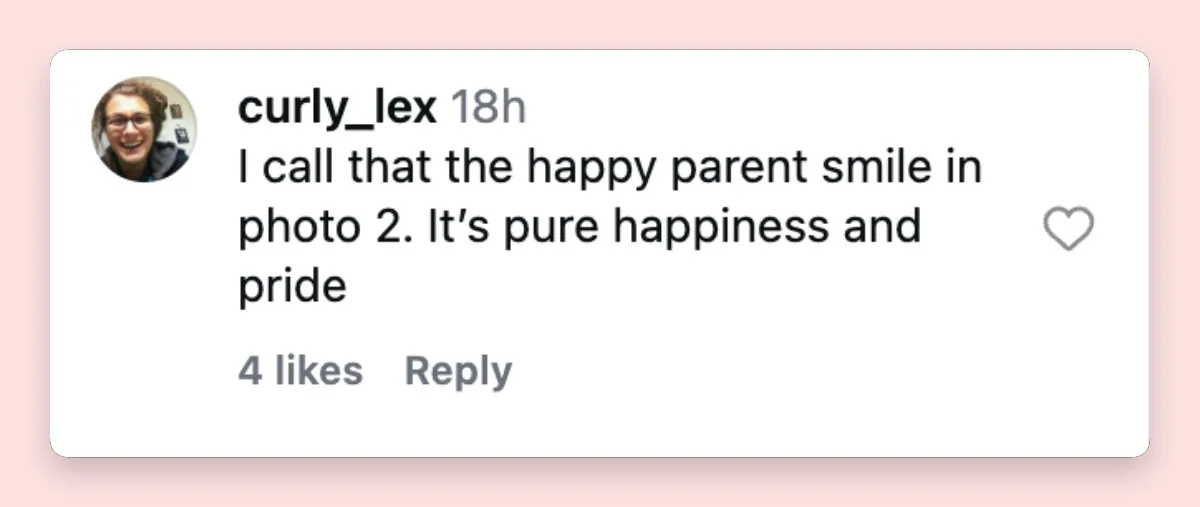 One commenter said Ben Affleck's expression in the throwback snapshot reflected "pure happiness and pride," echoing the sentiments of many fans who praised Jennifer Garner for including the photo in her Father's Day tribute.