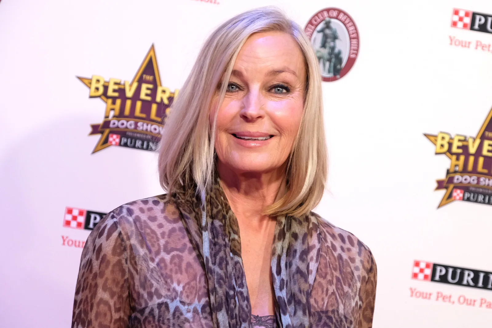 Actress Bo Derek attends the 2020 Beverly Hills Dog Show at the Los Angeles County Fairplex on February 29, 2020, in Pomona, California.