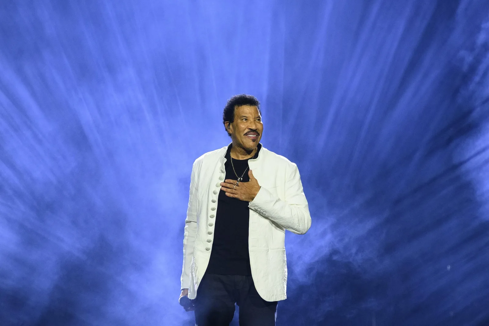 Lionel Richie performs live on stage during his "Say Hello To The Hits" tour at Hotel Accor Arena on June 26, 2025 in Paris, France